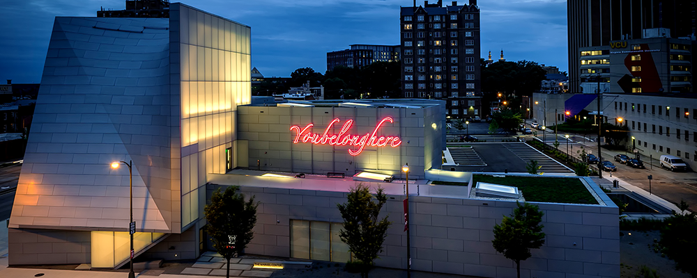 ICA building at night
